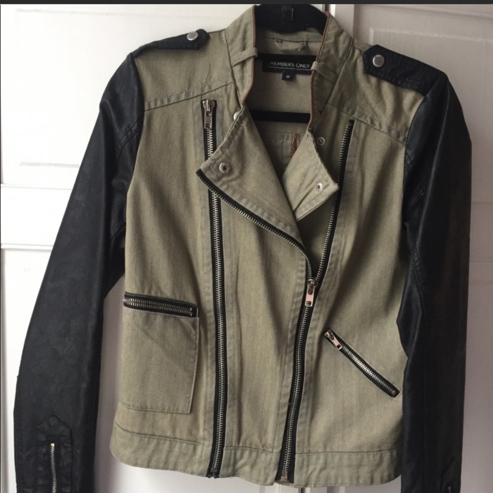 Army Leather jacket - Members Only